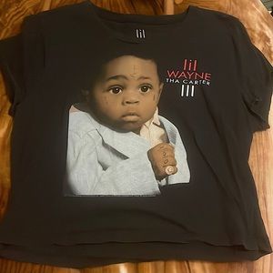 Lil Wayne Graphic cropped tee